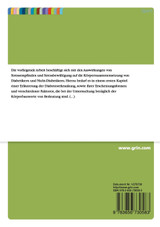 Auswirkungen von Stressempfinden und Stressbewältigung auf die Körperzusammensetzung von Diabetikern und Nicht-Diabetikern Auswirkungen von Stressempfinden und Stressbewältigung auf die Körperzusammensetzung von Diabetikern und Nicht-Diabetikern