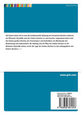 Die konfessionelle Spaltung im Deutschland der „Weimarer Republik" und des „Dritten Reiches"