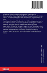A Classified Index to the Leonine, Gelasian and Gregorian Sacramentaries A Classified Index to the Leonine, Gelasian and Gregorian Sacramentaries