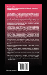 Fundamental Solutions for Differential Operators and Applications Fundamental Solutions for Differential Operators and Applications
