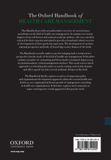 The Oxford Handbook of Health Care Management The Oxford Handbook of Health Care Management