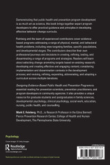 Designing Evidence-Based Public Health and Prevention Programs