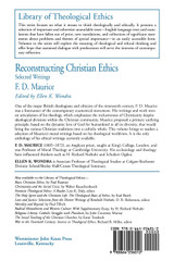 Reconstructing Christian Ethics Reconstructing Christian Ethics
