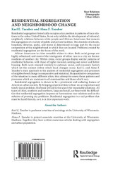 Residential Segregation and Neighborhood Change