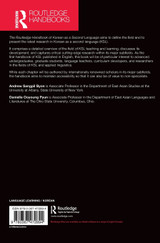 The Routledge Handbook of Korean as a Second Language The Routledge Handbook of Korean as a Second Language