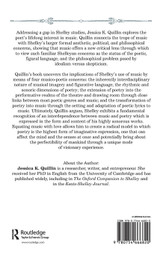 Shelley and the Musico-Poetics of Romanticism