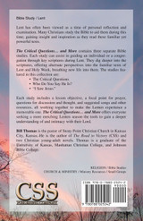 CRITICAL QUESTIONS...AND MORE, THE CRITICAL QUESTIONS...AND MORE, THE