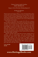 Chester County, South Carolina, Deed Abstracts, Volume I Chester County, South Carolina, Deed Abstracts, Volume I