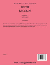 Bedford County, Virginia Birth Records Volume 1, 1853-1856 Bedford County, Virginia Birth Records Volume 1, 1853-1856