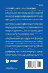 Education, Nihilism, and Survival