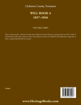 Claiborne County, Tennessee Will Book A, 1837-1846 Claiborne County, Tennessee Will Book A, 1837-1846