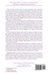 American Women's Autobiography American Women's Autobiography