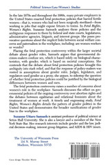 Fetal Rights, Women's Rights