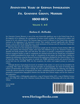 Seventy-Five Years of German Immigration to Ste. Genevieve County, Missouri