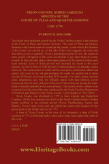 Tryon County, North Carolina Minutes of the Court of Pleas and Quarter Sessions, 1769-1779 Tryon County, North Carolina Minutes of the Court of Pleas and Quarter Sessions, 1769-1779