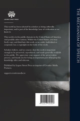 The Mechanism of Speech [microform]