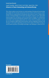 Advances in Tumor Immunology and Immunotherapy