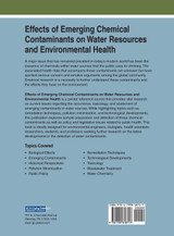 Effects of Emerging Chemical Contaminants on Water Resources and Environmental Health Effects of Emerging Chemical Contaminants on Water Resources and Environmental Health