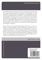 Konzepte zur Optimierung der Finanzierung von Immobilien. Schwerpunkt Immobiliensteuerrecht