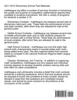 Elementary School Test Materials 2011-2012