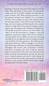 FROM BARRENNESS TO FRUITFULNESS, The Story of My Life
