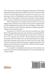 An Old Man Remembers the Depression, Sex and War