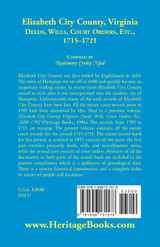 Elizabeth City County, Virginia, Deeds, Wills, Court Orders, 1715-1721 Elizabeth City County, Virginia, Deeds, Wills, Court Orders, 1715-1721