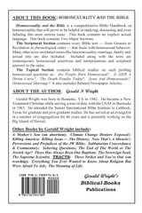 HOMOSEXUALITY AND THE BIBLE HOMOSEXUALITY AND THE BIBLE