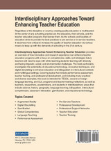 Interdisciplinary Approaches Toward Enhancing Teacher Education