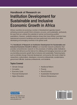Handbook of Research on Institution Development for Sustainable and Inclusive Economic Growth in Africa Handbook of Research on Institution Development for Sustainable and Inclusive Economic Growth in Africa