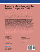 Examining International Land Use Policies, Changes, and Conflicts, 1 volume Examining International Land Use Policies, Changes, and Conflicts, 1 volume