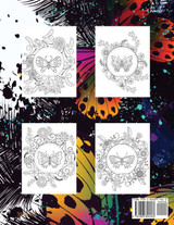 Adult coloring book - Flower with butterflies Adult coloring book - Flower with butterflies