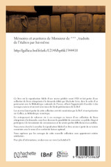 Mémoires et avantures de Monsieur de, traduits de l'italien par lui-même Partie 4 Mémoires et avantures de Monsieur de, traduits de l'italien par lui-même Partie 4