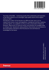 The Study of the Bible
