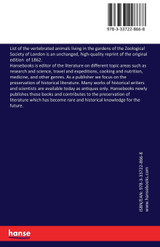 List of the vertebrated animals living in the gardens of the Zoological Society of London List of the vertebrated animals living in the gardens of the Zoological Society of London