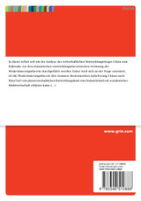 Die Modernisierung der Volksrepublik China Die Modernisierung der Volksrepublik China