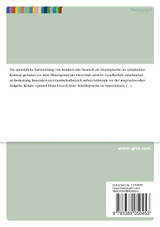 Schriftspracherwerb von Grundschulkindern mit Deutsch als Zweitsprache