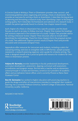 A Concise Guide to Writing a Thesis or Dissertation