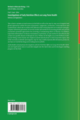 Investigations of Early Nutrition Effects on Long-Term Health