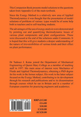 Solutions of Problems in the Exergy Method of Thermal Plant Analysis