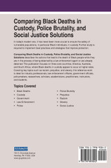 Comparing Black Deaths in Custody, Police Brutality, and Social Justice Solutions