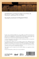 Anti-Machiavel, ou Essai de critique sur le Prince de Machiavel Anti-Machiavel, ou Essai de critique sur le Prince de Machiavel