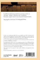 La défense des beaux esprits de ce temps contre un satyrique La défense des beaux esprits de ce temps contre un satyrique