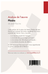 Phèdre de Jean Racine (Analyse de l'oeuvre) Phèdre de Jean Racine (Analyse de l'oeuvre)
