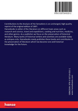 Contributions to the Analysis of the Sensations
