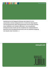 Spracherwerbstheorie. Der Einfluss der Muttersprache auf den Erwerb einer Fremdsprache