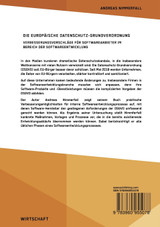 Die europäische Datenschutz-Grundverordnung. Verbesserungsvorschläge für Softwareanbieter im Bereich der Softwareentwicklung