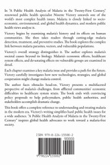 A Public Health Analysis of Malaria in the Twenty-First Century