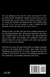 The Supernatural Quiz Book Season 1 The Supernatural Quiz Book Season 1