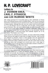 Letters to J. Vernon Shea, Carl F. Strauch, and Lee McBride White